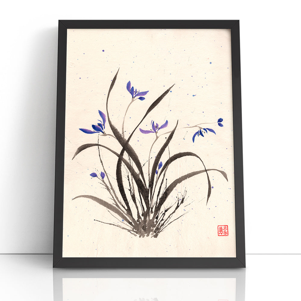 Orchid Splatter (Framed Paper Print)