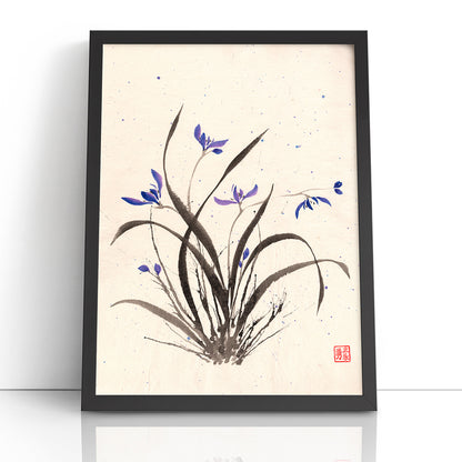 Orchid Splatter (Framed Paper Print)