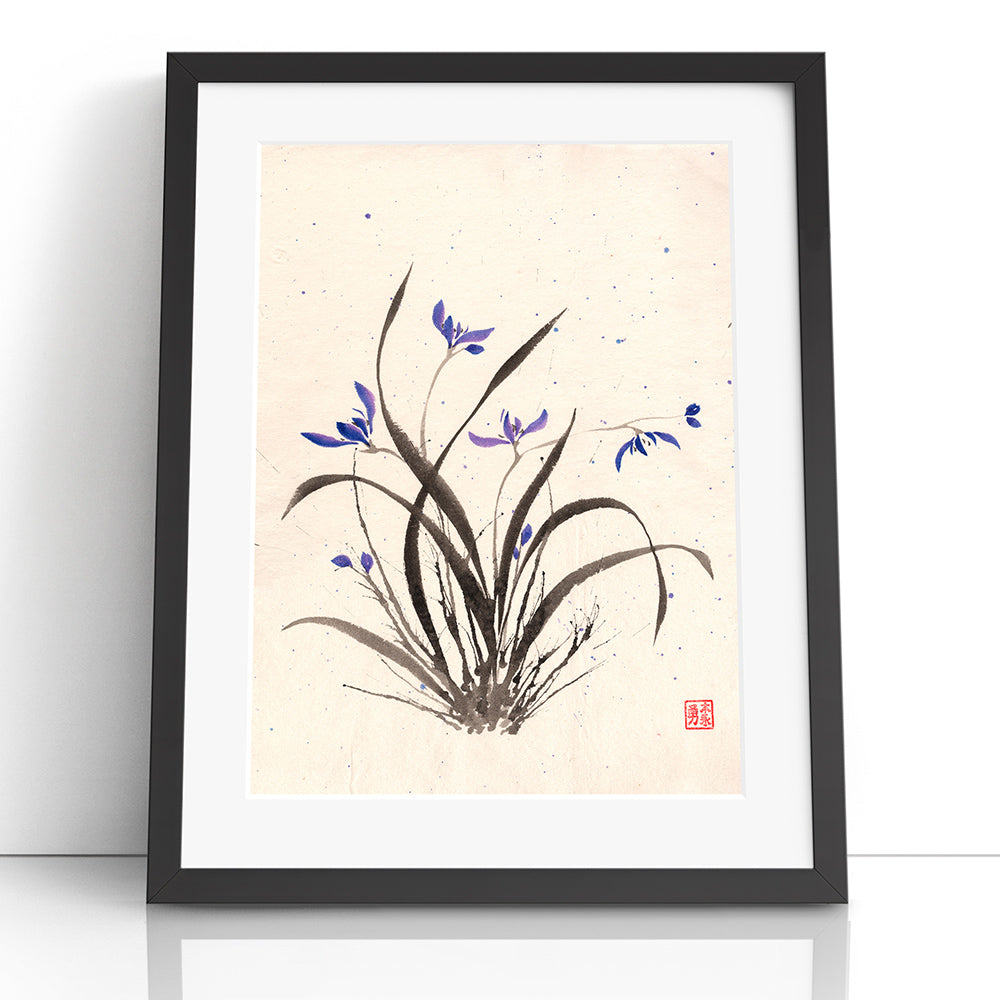 Orchid Splatter (Framed Paper Print)