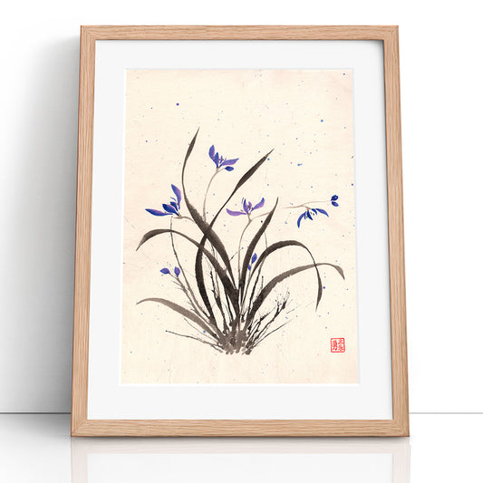 Orchid Splatter (Framed Paper Print)