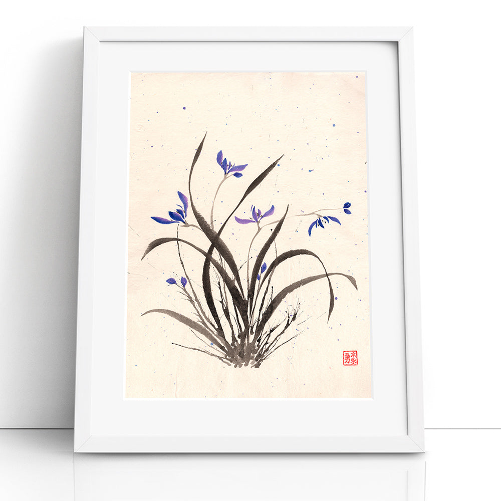 Orchid Splatter (Framed Paper Print)
