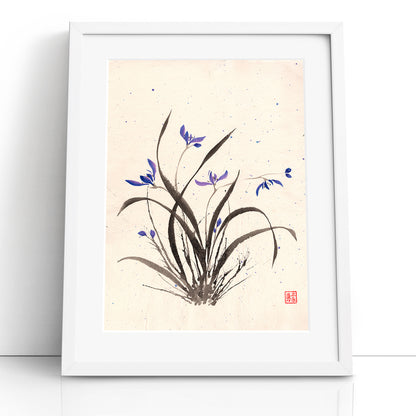 Orchid Splatter (Framed Paper Print)