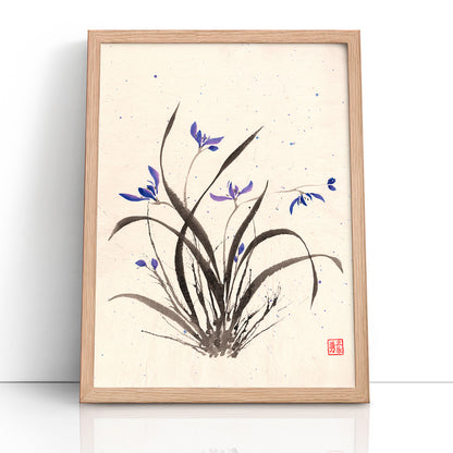 Orchid Splatter (Framed Paper Print)
