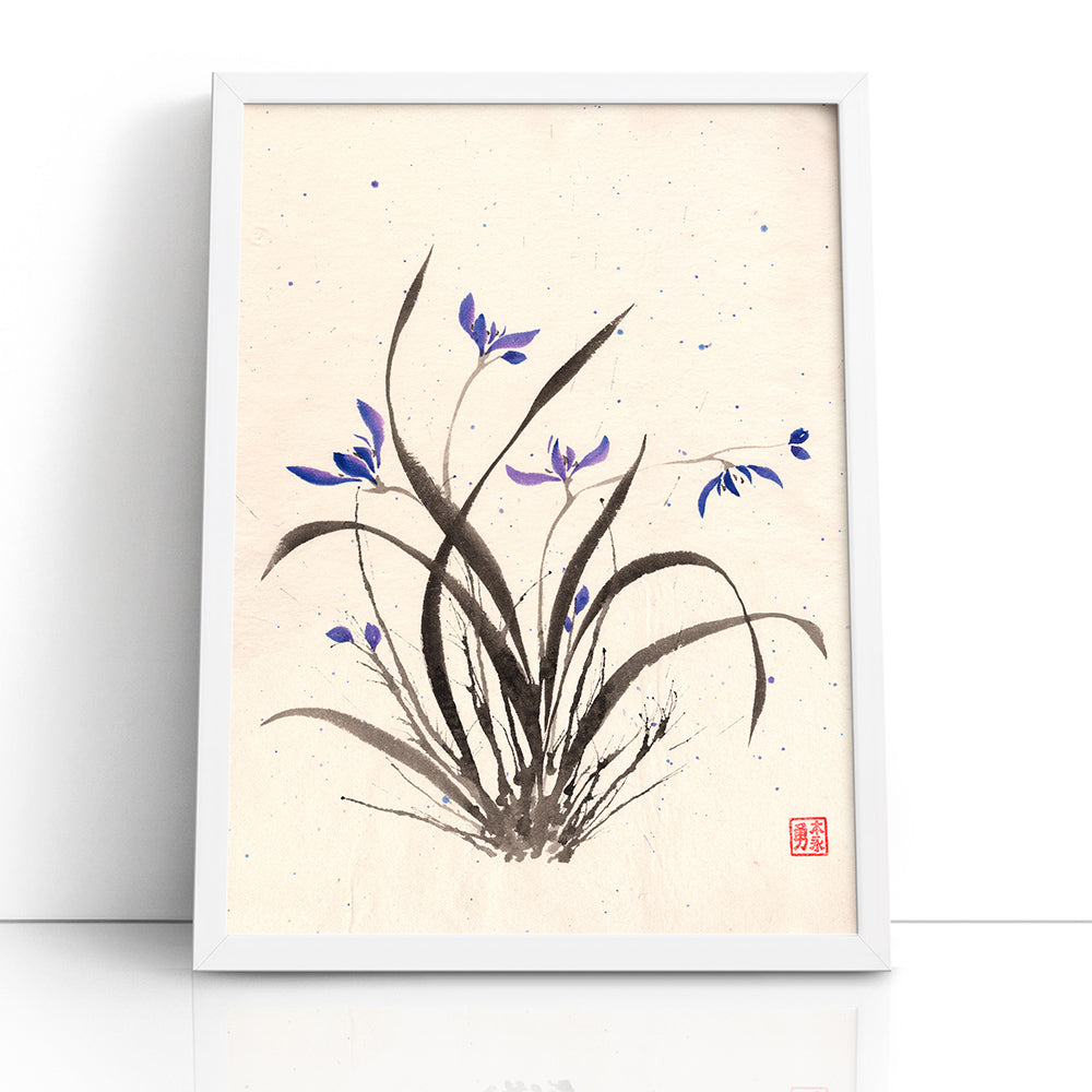 Orchid Splatter (Framed Paper Print)