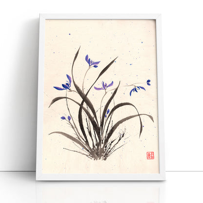 Orchid Splatter (Framed Paper Print)