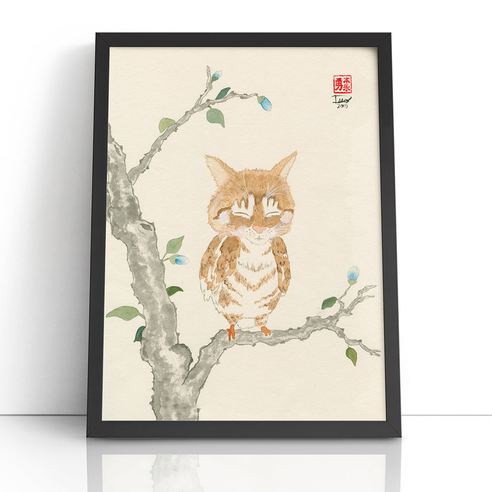 Oz Meowl (Framed Paper Print)