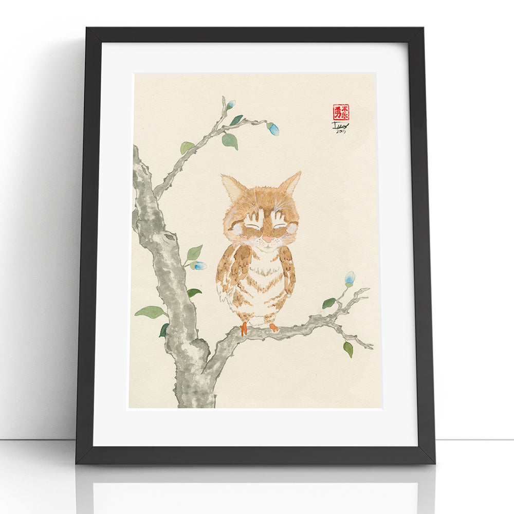 Oz Meowl (Framed Paper Print)