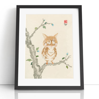 Oz Meowl (Framed Paper Print)