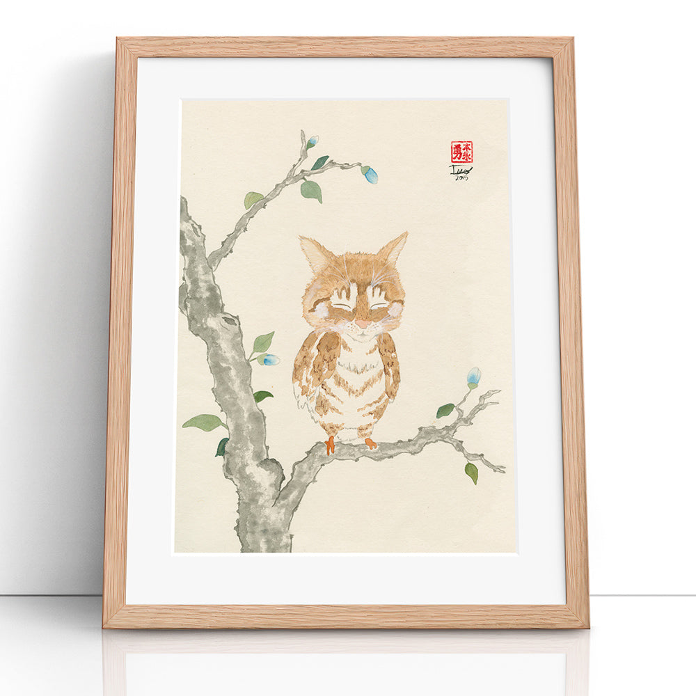 Oz Meowl (Framed Paper Print)