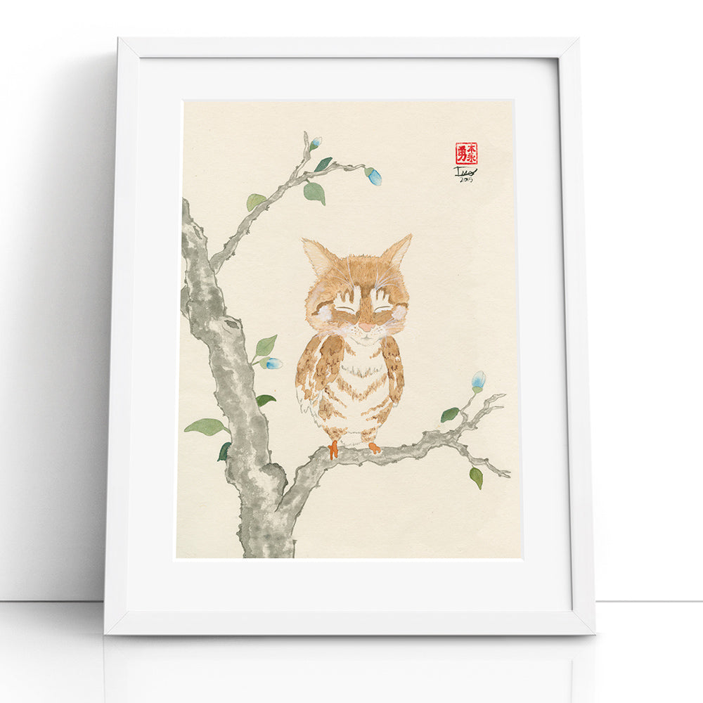 Oz Meowl (Framed Paper Print)