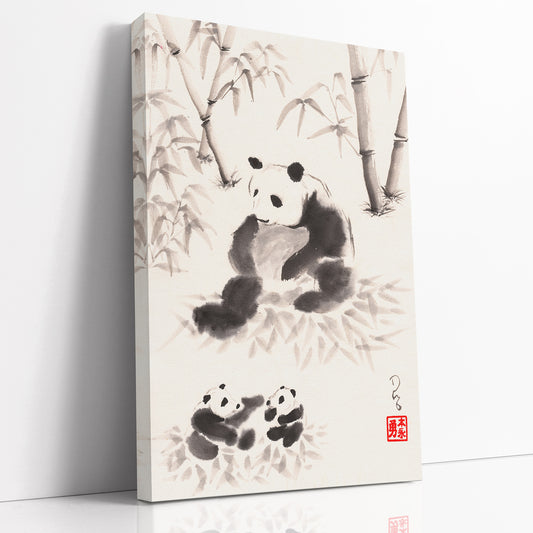 Panda Family (Canvas)