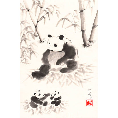 Panda Family (Canvas)
