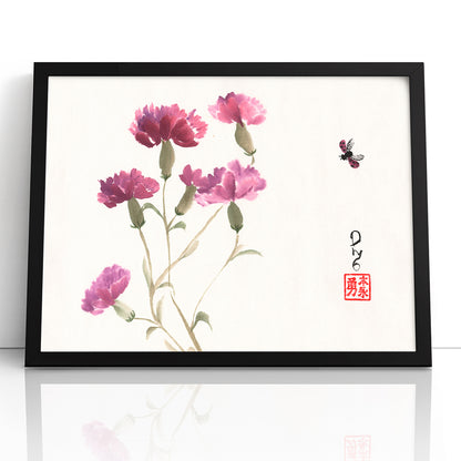 Purple Carnations (Framed Paper Print)