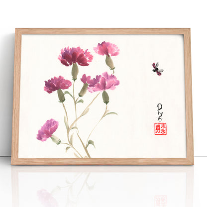 Purple Carnations (Framed Paper Print)