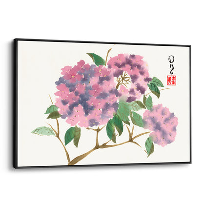 Purple Hydrangeas (Framed Canvas)