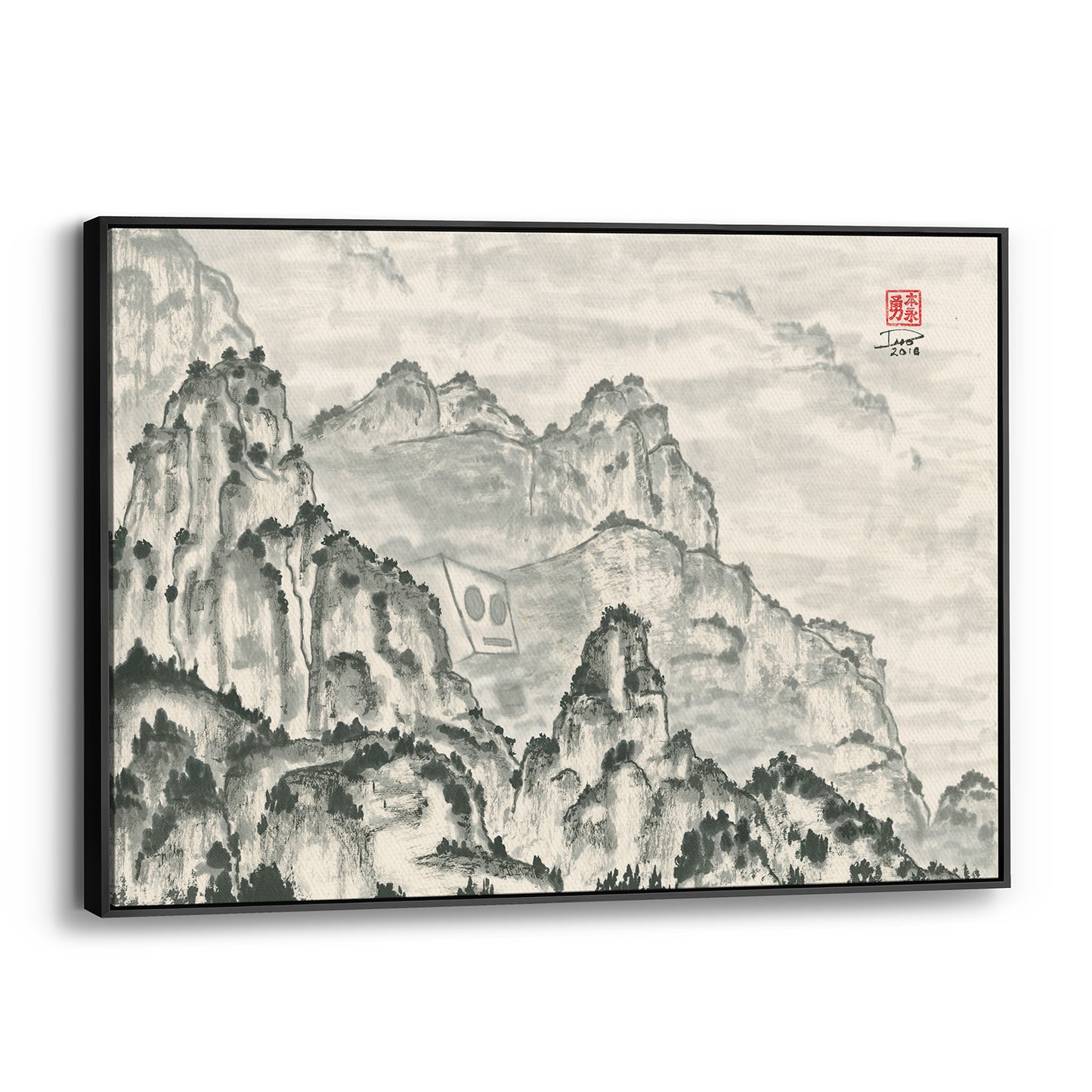 Reclusive Robot (Framed Canvas)