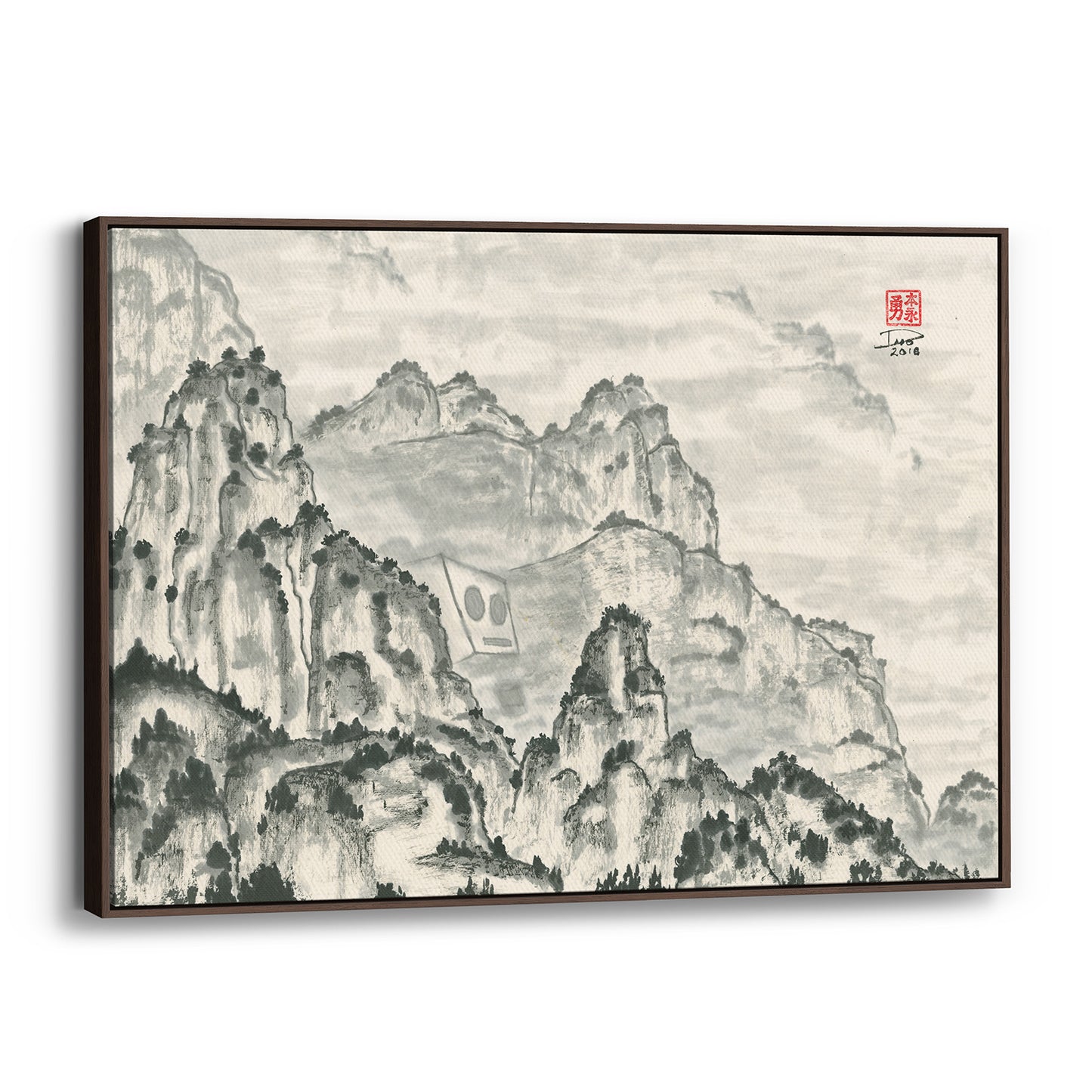 Reclusive Robot (Framed Canvas)