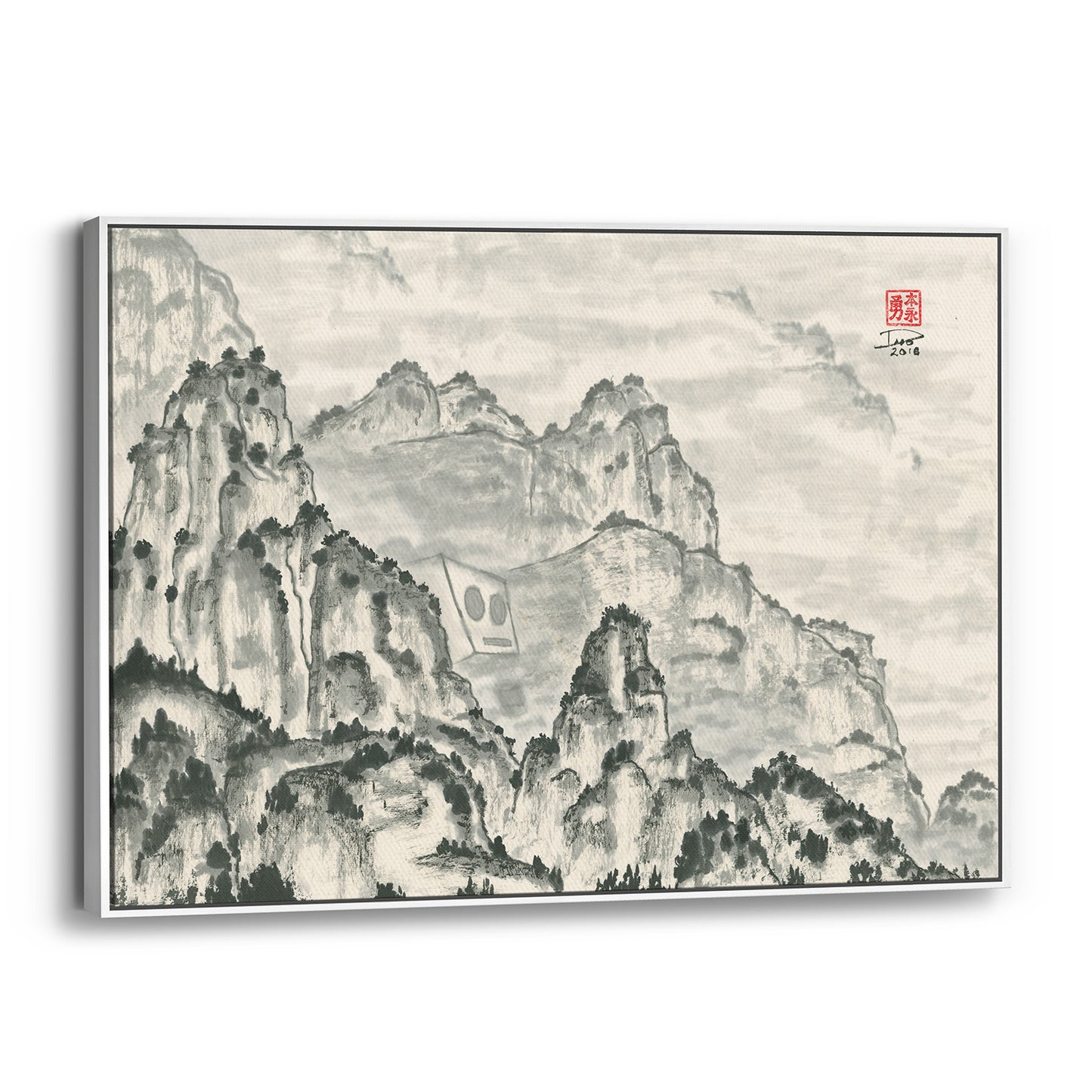 Reclusive Robot (Framed Canvas)