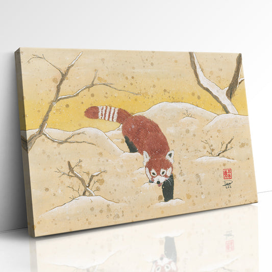 Red Panda in the Snow (Canvas)
