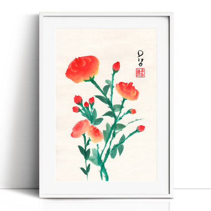 Red Roses (Framed Paper Print)