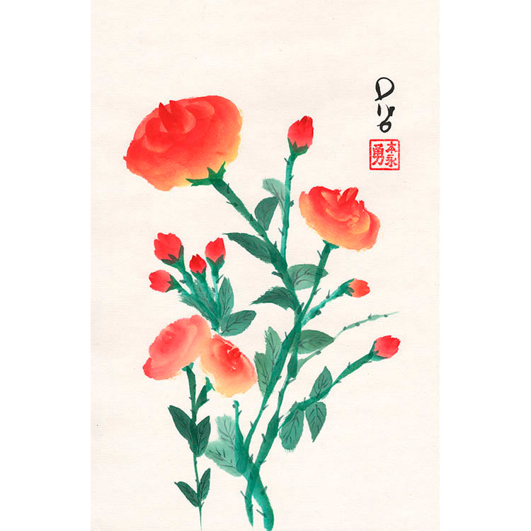 Red Roses (Framed Canvas)