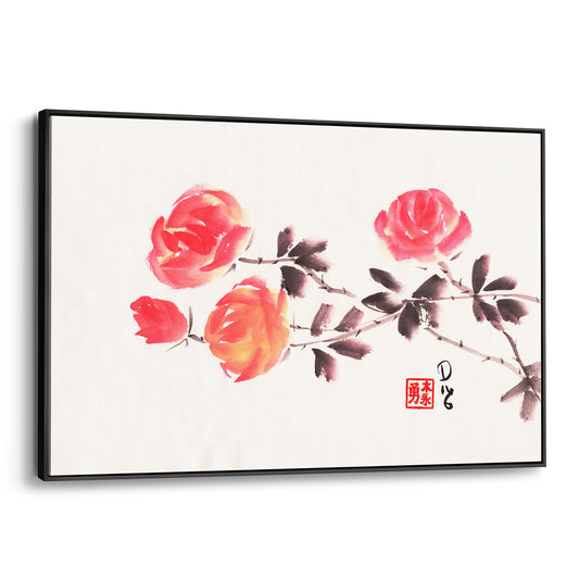 Red Roses 2 (Framed Canvas)