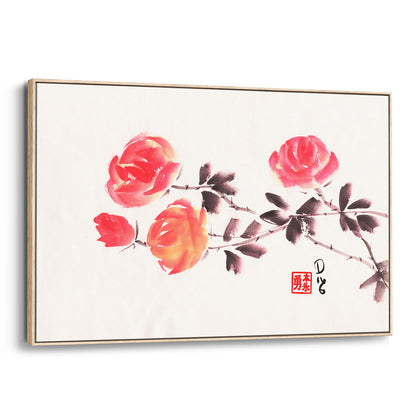 Red Roses 2 (Framed Canvas)