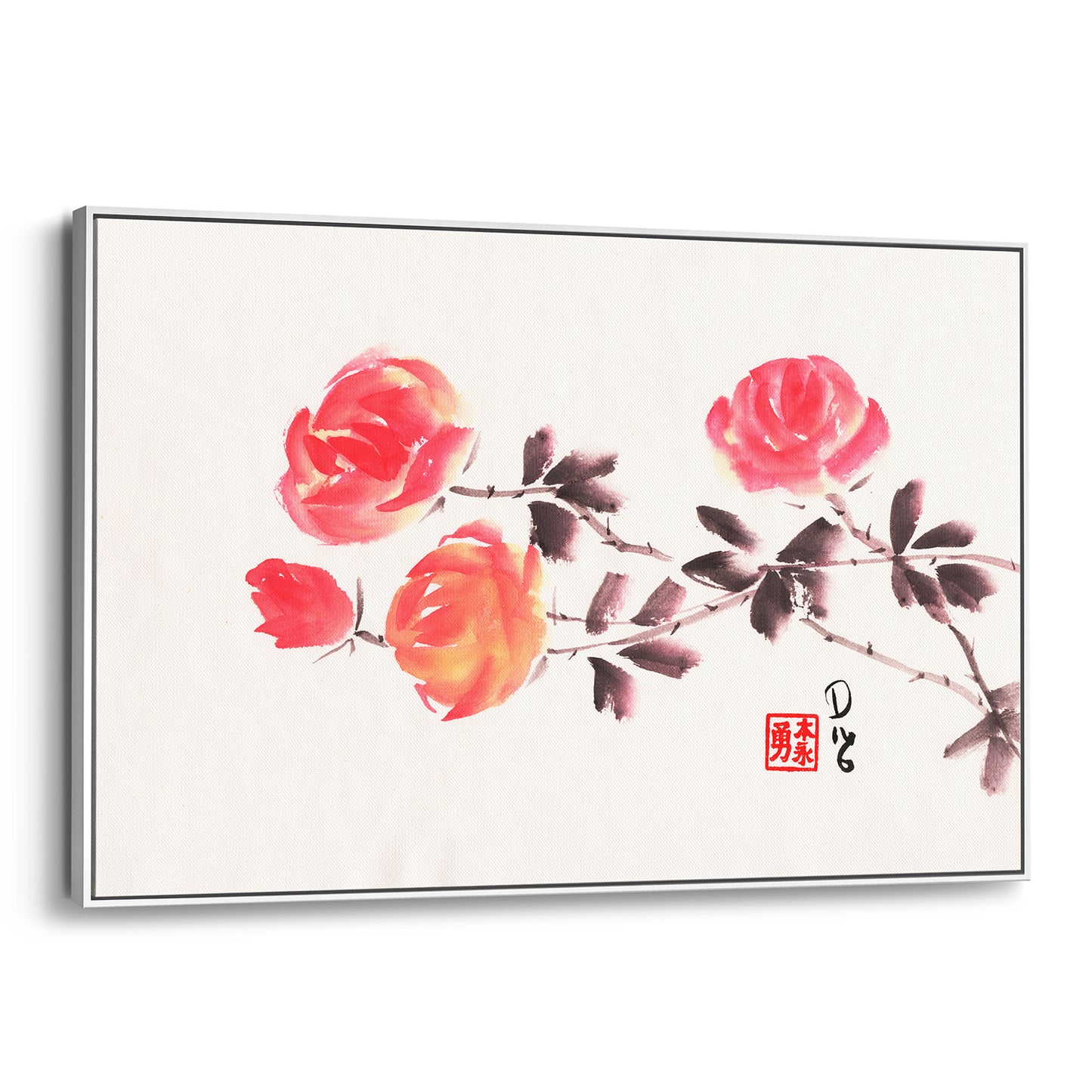 Red Roses 2 (Framed Canvas)