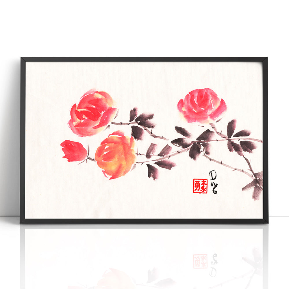 Red Roses 2 (Framed Paper Print)