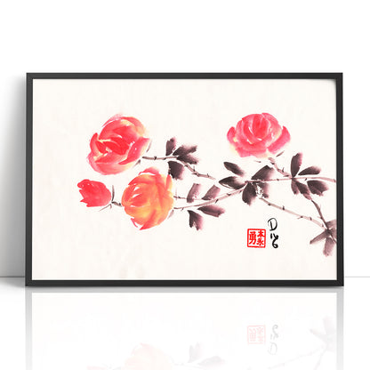 Red Roses 2 (Framed Paper Print)