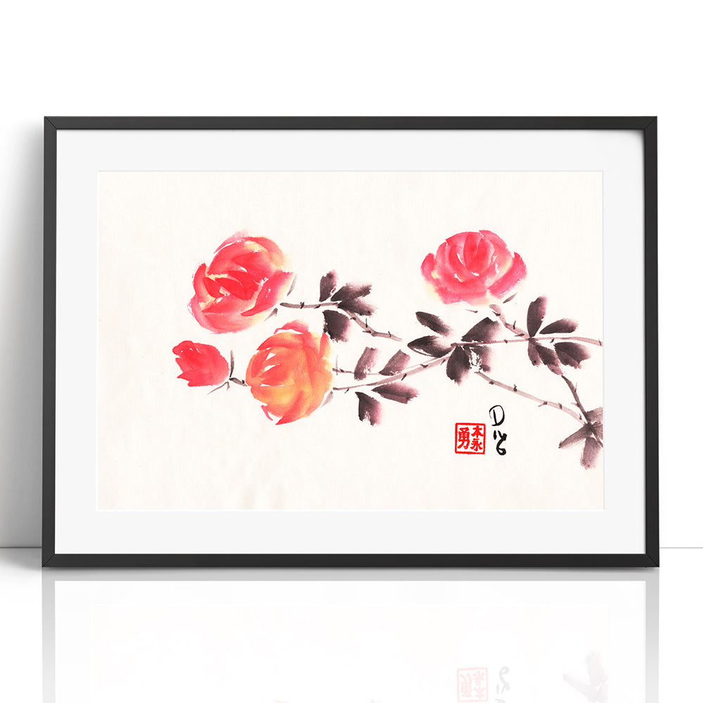 Red Roses 2 (Framed Paper Print)