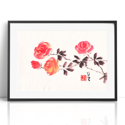 Red Roses 2 (Framed Paper Print)