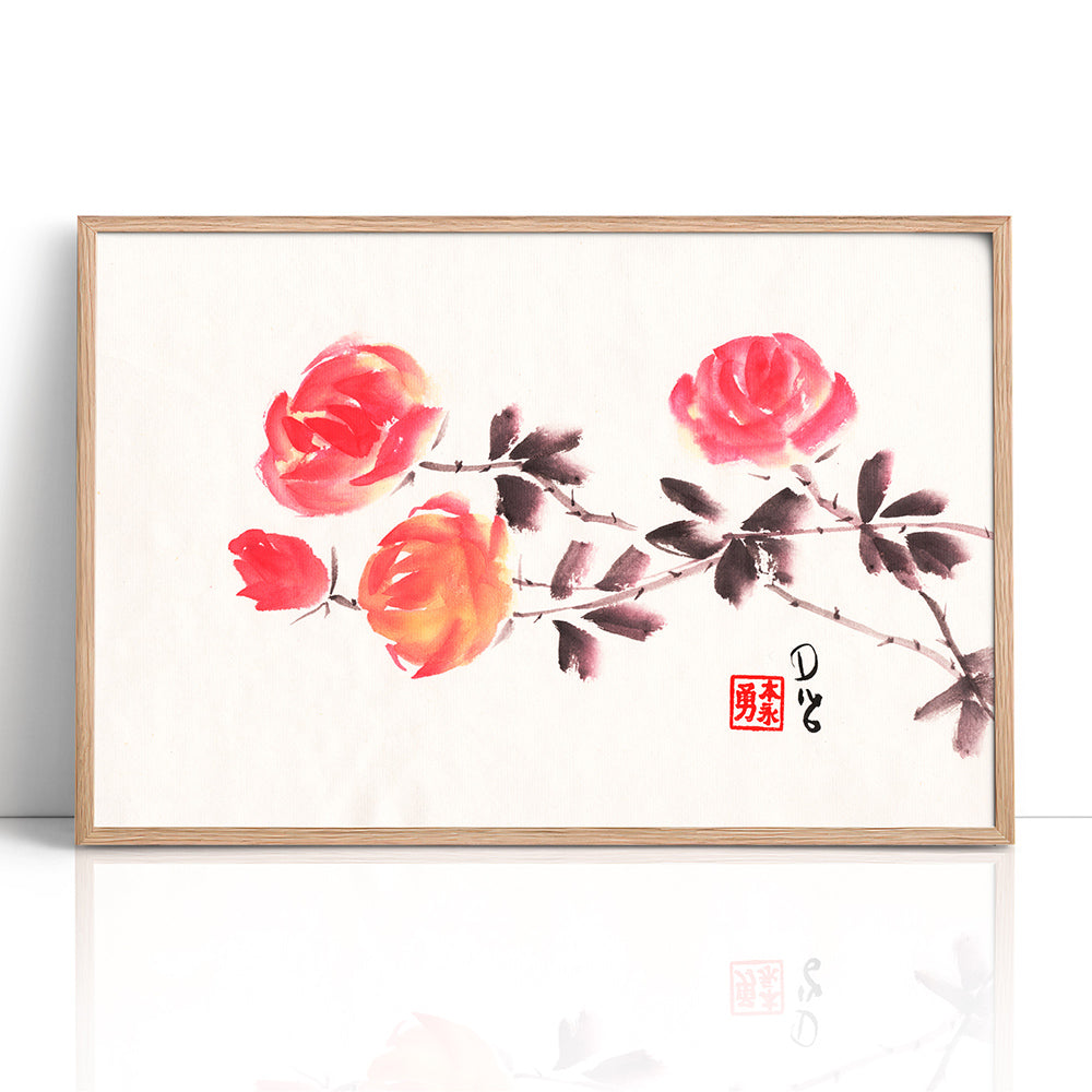 Red Roses 2 (Framed Paper Print)
