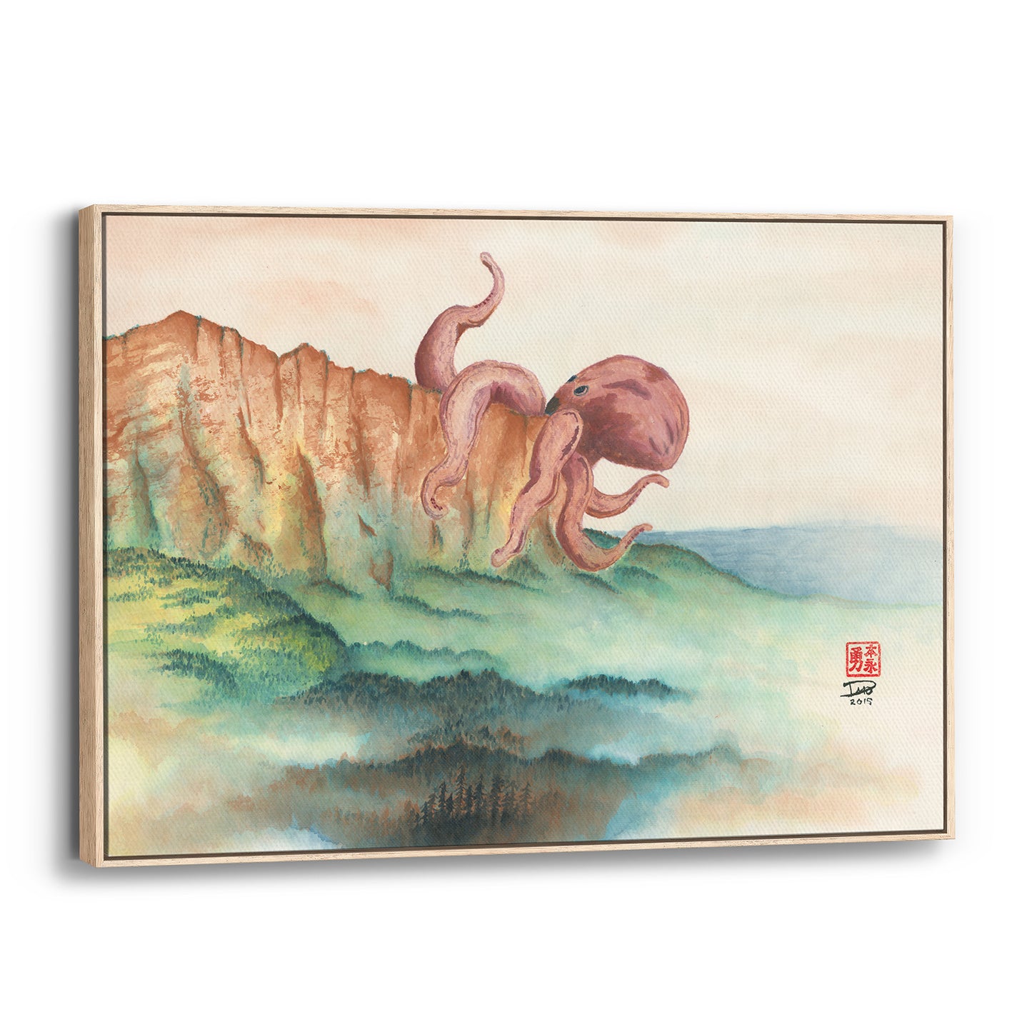 Revenge of the Tako (Framed Canvas)